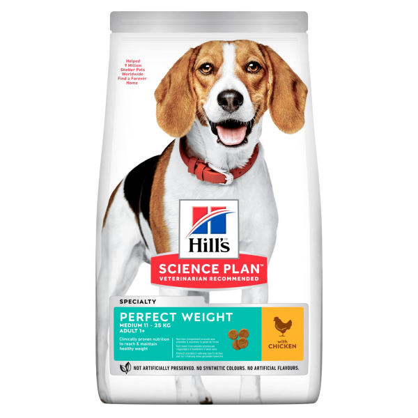 HILL'S SP CANINE ADULT PERFECT WEIGHT MEDIUM CHICKEN